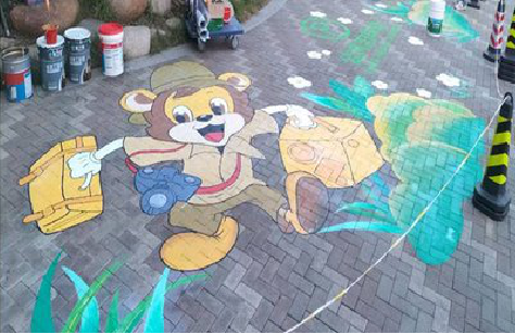 大新夏季画地面彩绘会遇到的问题