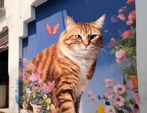 大新自己绘制有个性的手绘墙