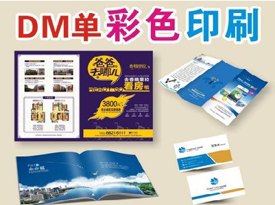 大新单页印刷，色彩搭配简单。