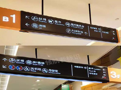 大新如何通过商场标识牌引导客流分布？