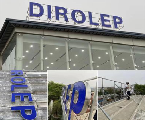 大新楼顶发光字安装的注意事项。